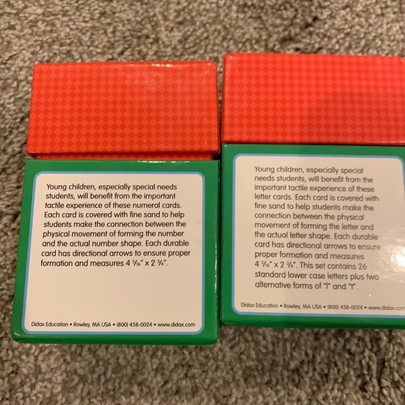 Didax Sandpaper Montessori Sensory Numbers and Letters - Picture 2 of 4